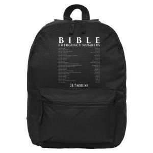 Bible Emergency Hotline Numbers Cool Christian 16 in Basic Backpack