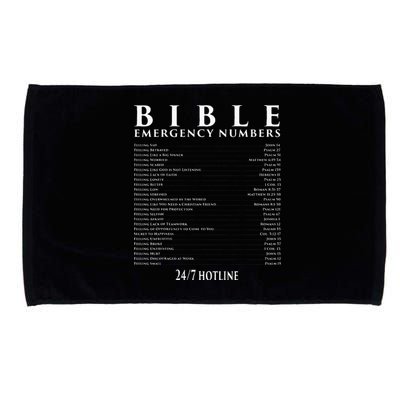 Bible Emergency Hotline Numbers Cool Christian Microfiber Hand Towel