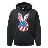 Basketball Easter Happy Easter Day Funny Easter Ears Bunny Performance Fleece Hoodie