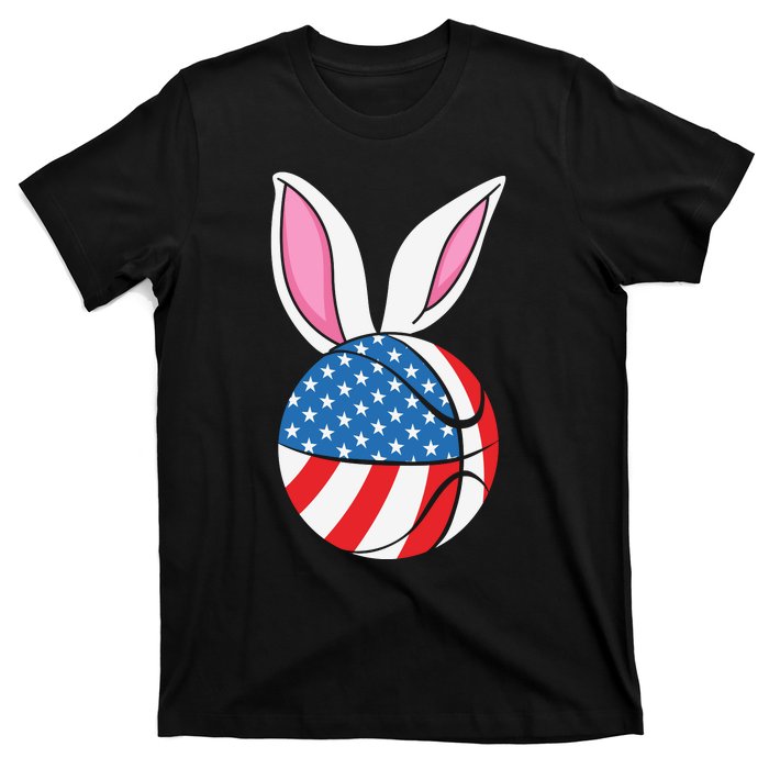 Basketball Easter Happy Easter Day Funny Easter Ears Bunny T-Shirt