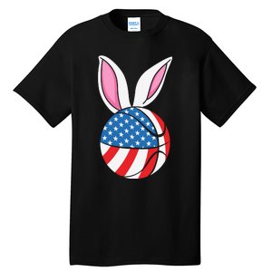 Basketball Easter Happy Easter Day Funny Easter Ears Bunny Tall T-Shirt