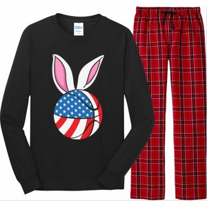 Basketball Easter Happy Easter Day Funny Easter Ears Bunny Long Sleeve Pajama Set