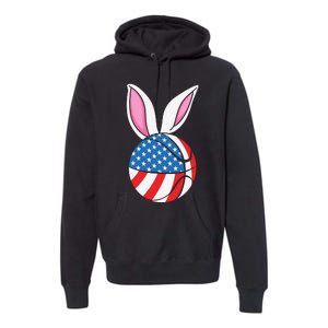 Basketball Easter Happy Easter Day Funny Easter Ears Bunny Premium Hoodie