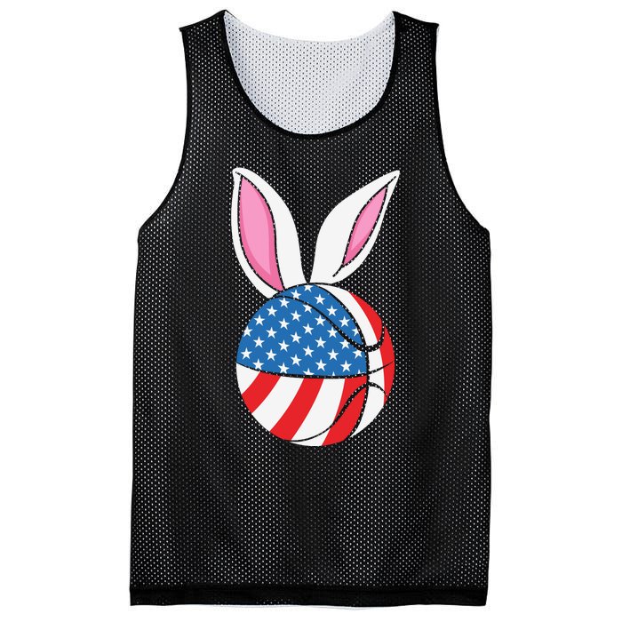 Basketball Easter Happy Easter Day Funny Easter Ears Bunny Mesh Reversible Basketball Jersey Tank