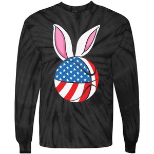 Basketball Easter Happy Easter Day Funny Easter Ears Bunny Tie-Dye Long Sleeve Shirt