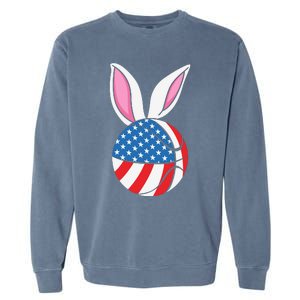 Basketball Easter Happy Easter Day Funny Easter Ears Bunny Garment-Dyed Sweatshirt