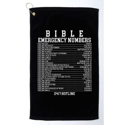 Bible Emergency Hotline Numbers Funny Christian Family Jesus Platinum Collection Golf Towel