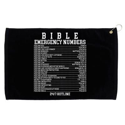 Bible Emergency Hotline Numbers Funny Christian Family Jesus Grommeted Golf Towel