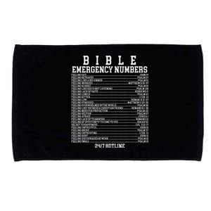 Bible Emergency Hotline Numbers Funny Christian Family Jesus Microfiber Hand Towel