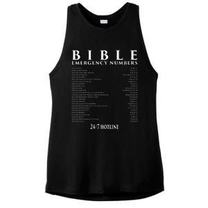 Bible Emergency Hotline Numbers Cool Christian Ladies PosiCharge Tri-Blend Wicking Tank