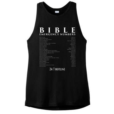 Bible Emergency Hotline Numbers Cool Christian Ladies PosiCharge Tri-Blend Wicking Tank