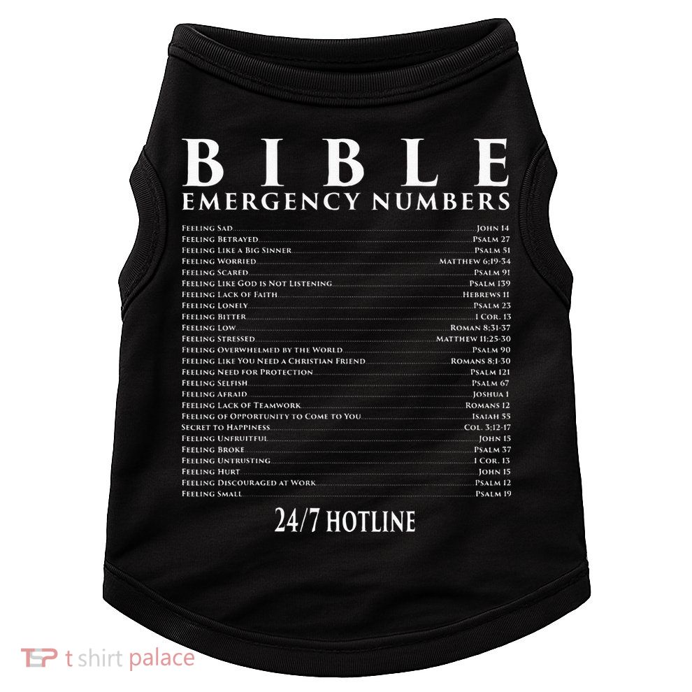 Bible Emergency Hotline Numbers Cool Christian Doggie Tank