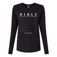 Bible Emergency Hotline Numbers Cool Christian Womens Cotton Relaxed Long Sleeve T-Shirt