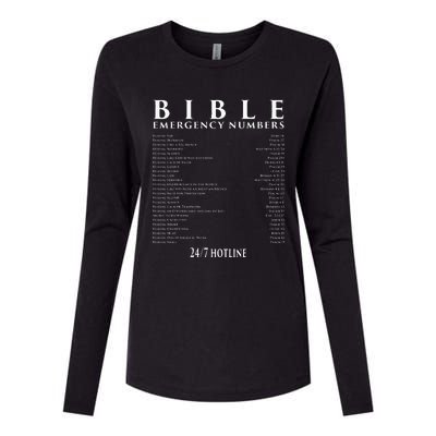 Bible Emergency Hotline Numbers Cool Christian Womens Cotton Relaxed Long Sleeve T-Shirt