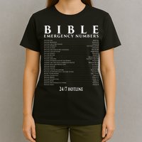 Bible Emergency Hotline Numbers Cool Christian T-Shirt