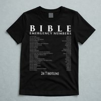 Bible Emergency Hotline Numbers Cool Christian T-Shirt