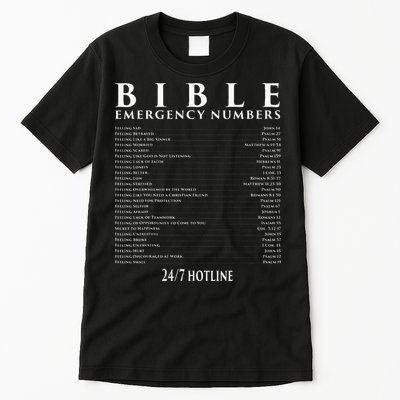 Bible Emergency Hotline Numbers Cool Christian Tall T-Shirt