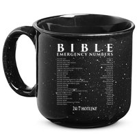 Bible Emergency Hotline Numbers Cool Christian 15oz Campfire Ceramic Mug