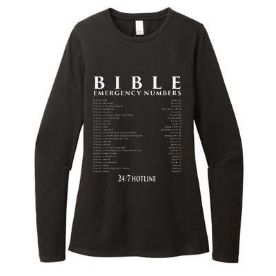 Bible Emergency Hotline Numbers Cool Christian Womens CVC Long Sleeve Shirt