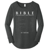 Bible Emergency Hotline Numbers Cool Christian Women's Perfect Tri Tunic Long Sleeve Shirt