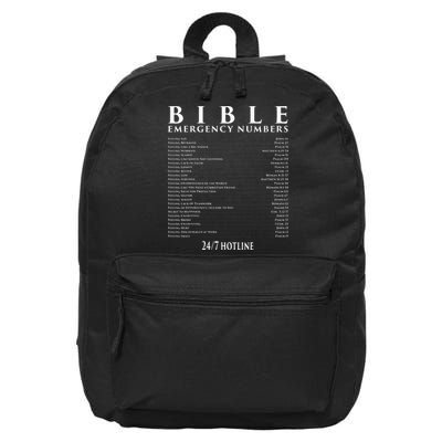 Bible Emergency Hotline Numbers Cool Christian 16 in Basic Backpack