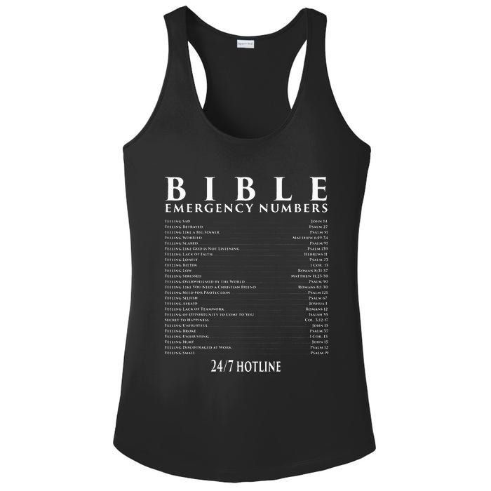 Bible Emergency Hotline Numbers Cool Christian Ladies PosiCharge Competitor Racerback Tank