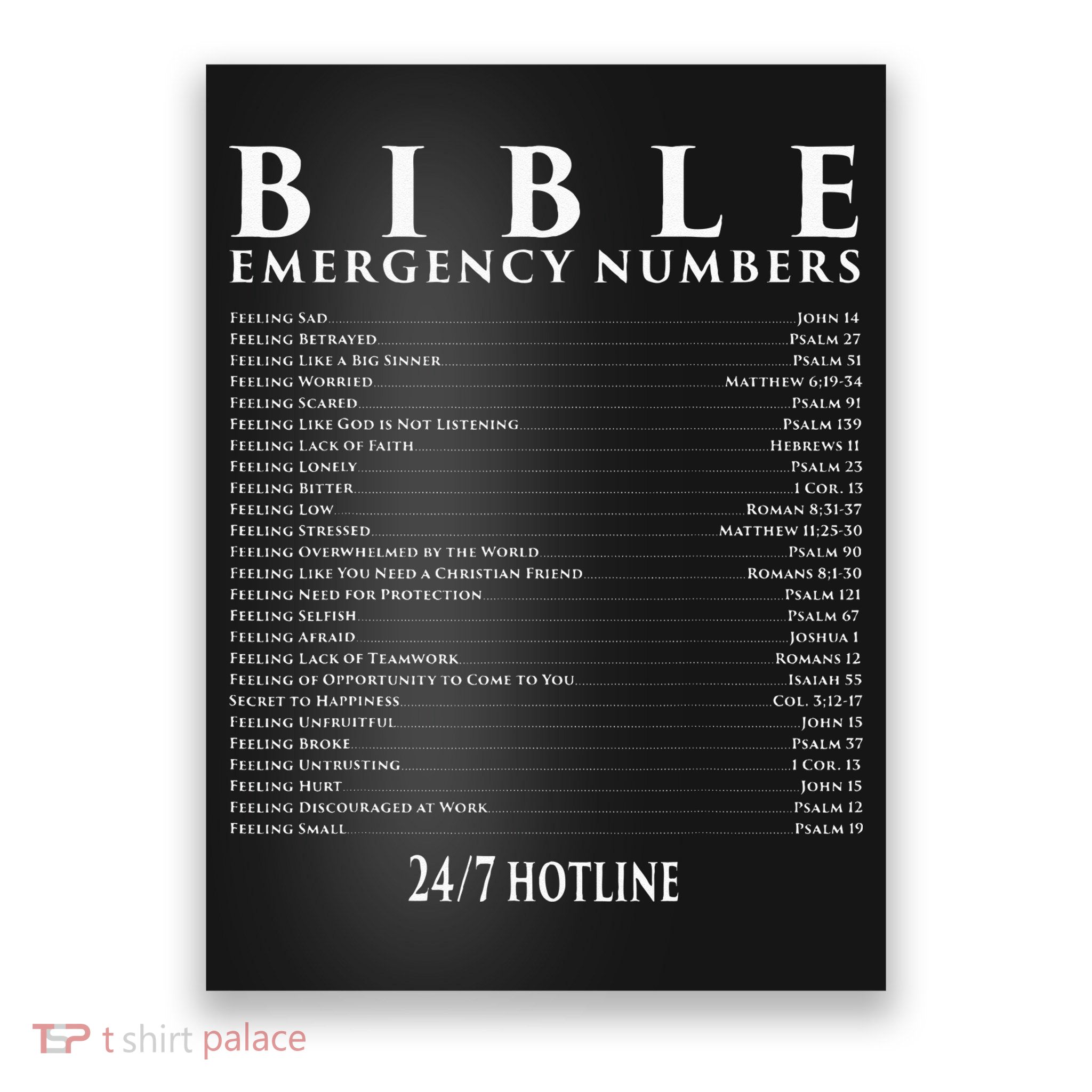 Bible Emergency Hotline Numbers Cool Christian Poster