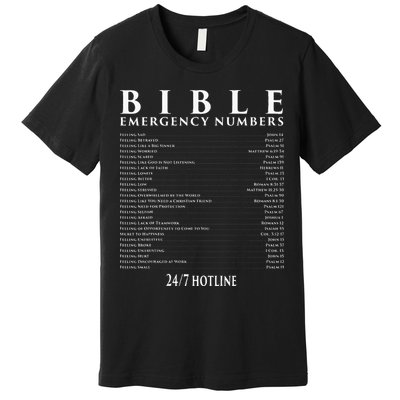 Bible Emergency Hotline Numbers Cool Christian Premium T-Shirt