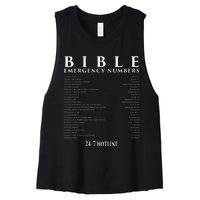 Bible Emergency Hotline Numbers Cool Christian Women's Racerback Cropped Tank