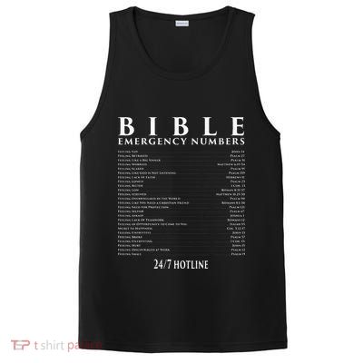 Bible Emergency Hotline Numbers Cool Christian PosiCharge Competitor Tank