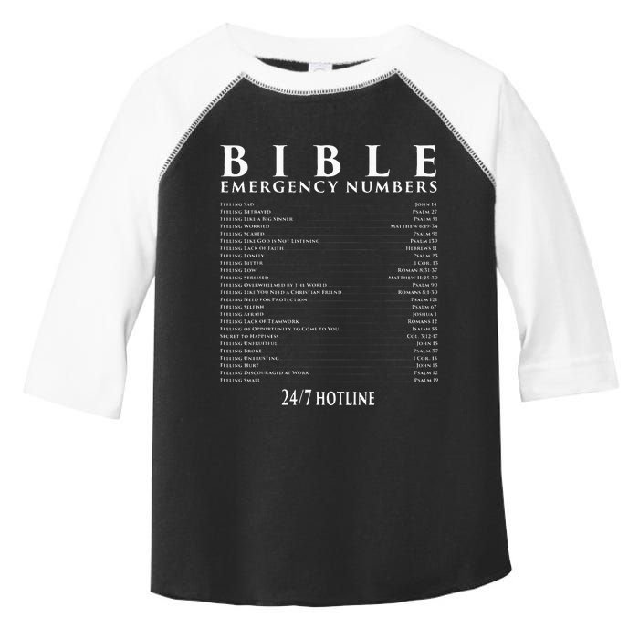 Bible Emergency Hotline Numbers Cool Christian Toddler Fine Jersey T-Shirt