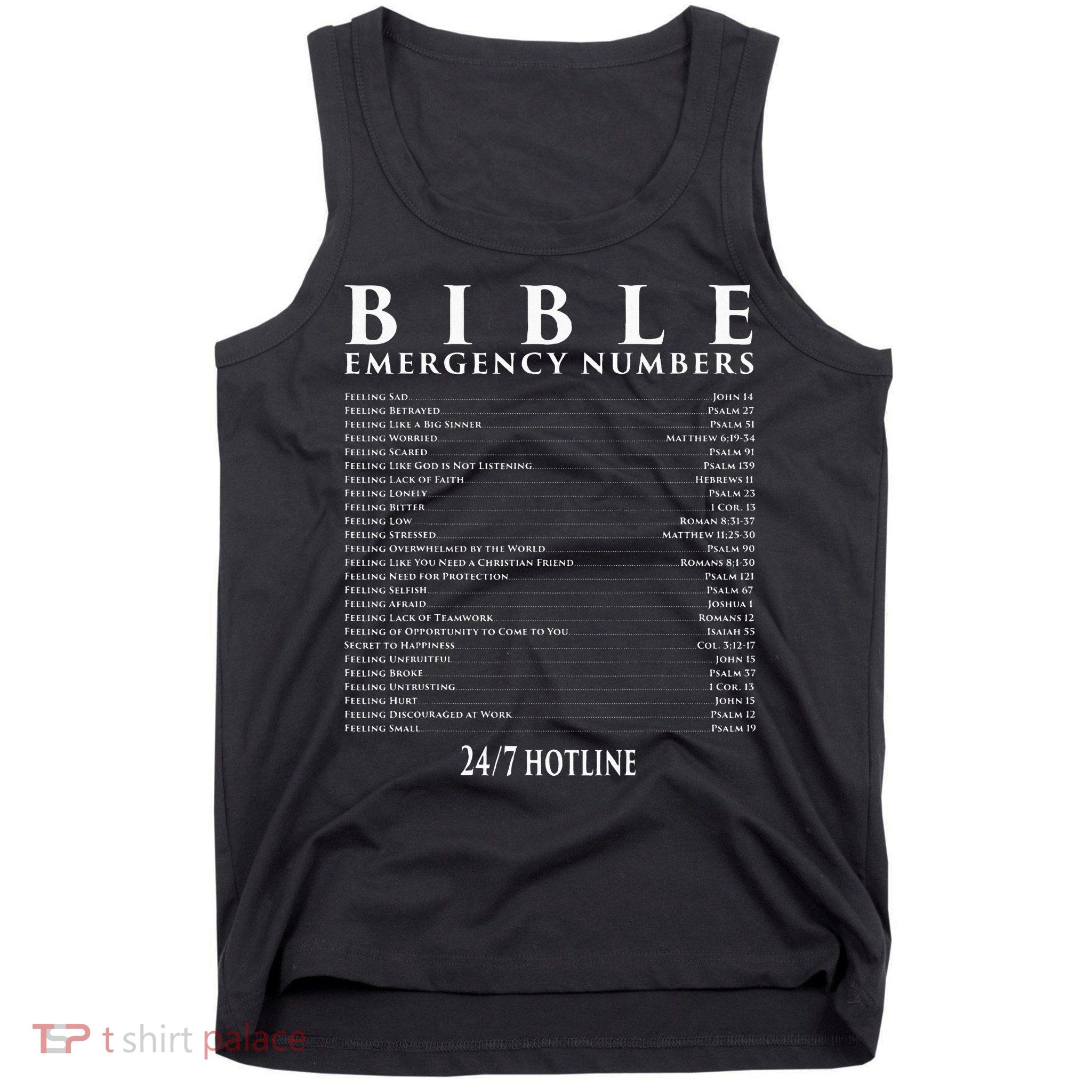 Bible Emergency Hotline Numbers Cool Christian Tank Top