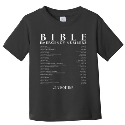 Bible Emergency Hotline Numbers Cool Christian Toddler T-Shirt