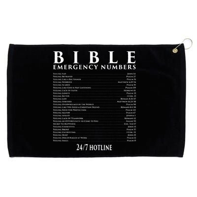 Bible Emergency Hotline Numbers Cool Christian Grommeted Golf Towel
