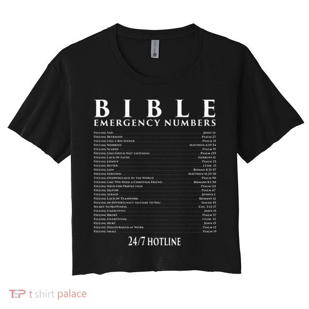 Bible Emergency Hotline Numbers Cool Christian Crop Top