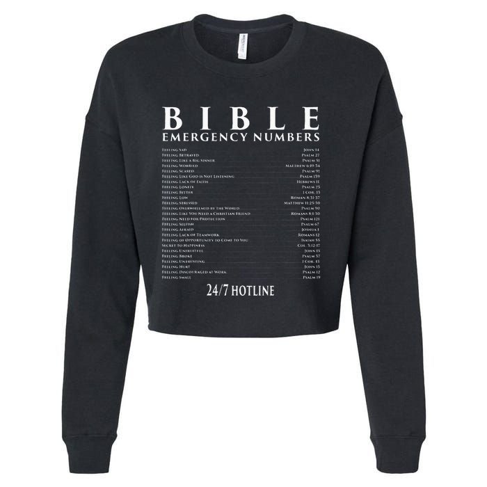 Bible Emergency Hotline Numbers Cool Christian Cropped Pullover Crew