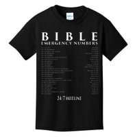 Bible Emergency Hotline Numbers Cool Christian Kids T-Shirt