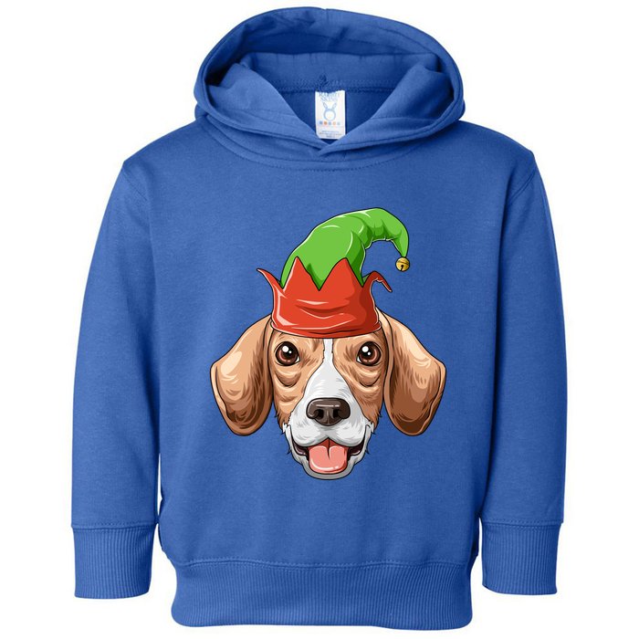 Beagle Elf Hat Christmas Beagle Gift Toddler Hoodie