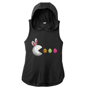 Bunny Egg Hunt Funny Gamer Happy Easter Day Ladies PosiCharge Tri-Blend Wicking Draft Hoodie Tank