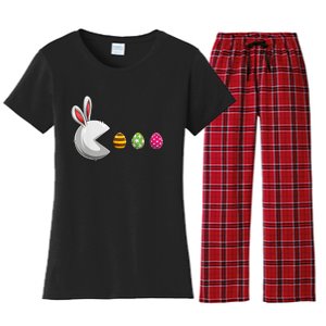 Bunny Egg Hunt Funny Gamer Happy Easter Day Women's Flannel Pajama Set