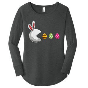 Bunny Egg Hunt Funny Gamer Happy Easter Day Women's Perfect Tri Tunic Long Sleeve Shirt