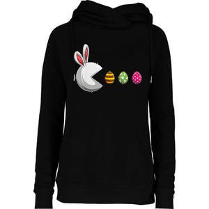 Bunny Egg Hunt Funny Gamer Happy Easter Day Womens Funnel Neck Pullover Hood