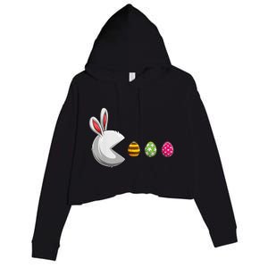 Bunny Egg Hunt Funny Gamer Happy Easter Day Crop Fleece Hoodie