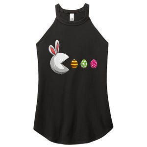 Bunny Egg Hunt Funny Gamer Happy Easter Day Women's Perfect Tri Rocker Tank