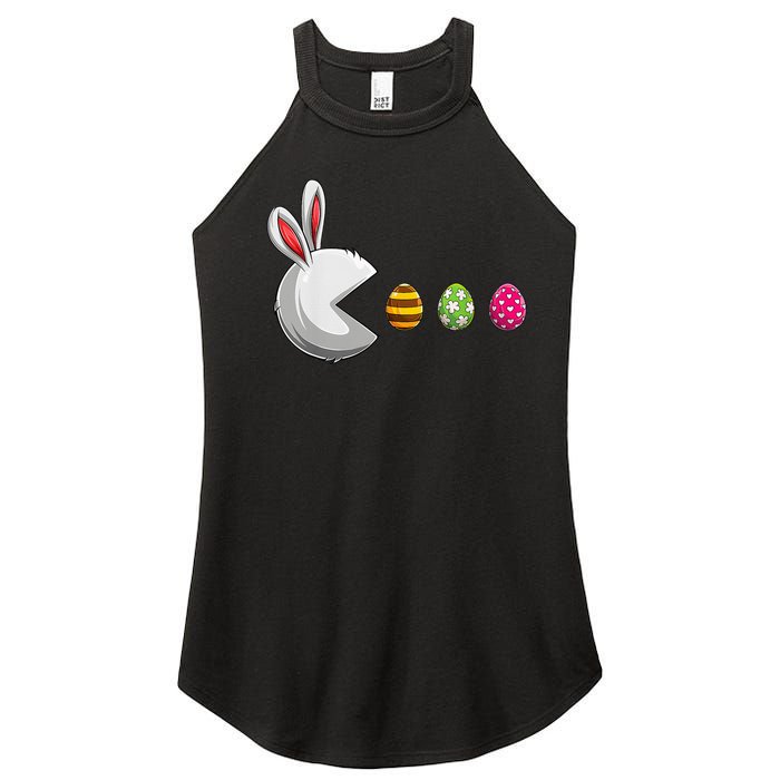 Bunny Egg Hunt Funny Gamer Happy Easter Day Women's Perfect Tri Rocker Tank