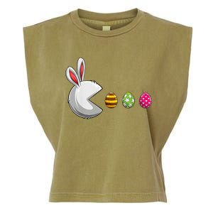 Bunny Egg Hunt Funny Gamer Happy Easter Day Garment-Dyed Women's Muscle Tee