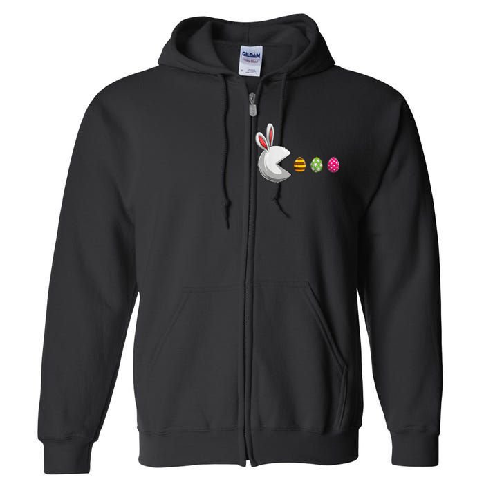 Bunny Egg Hunt Gamer Happy Easter Day Full Zip Hoodie