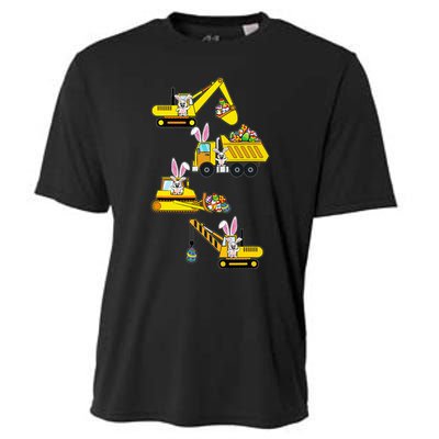 Bunny Egg Hunting Heavy Equipment Easter Cooling Performance Crew T-Shirt