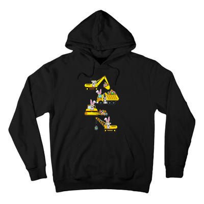 Bunny Egg Hunting Heavy Equipment Easter Tall Hoodie