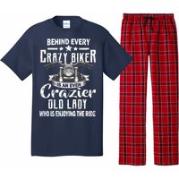 Behind Every Crazy Biker Is An Even Crazier Old Lady Pajama Set